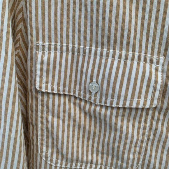 Collared striped button up long sleeve shirt - Picture 2 of 4